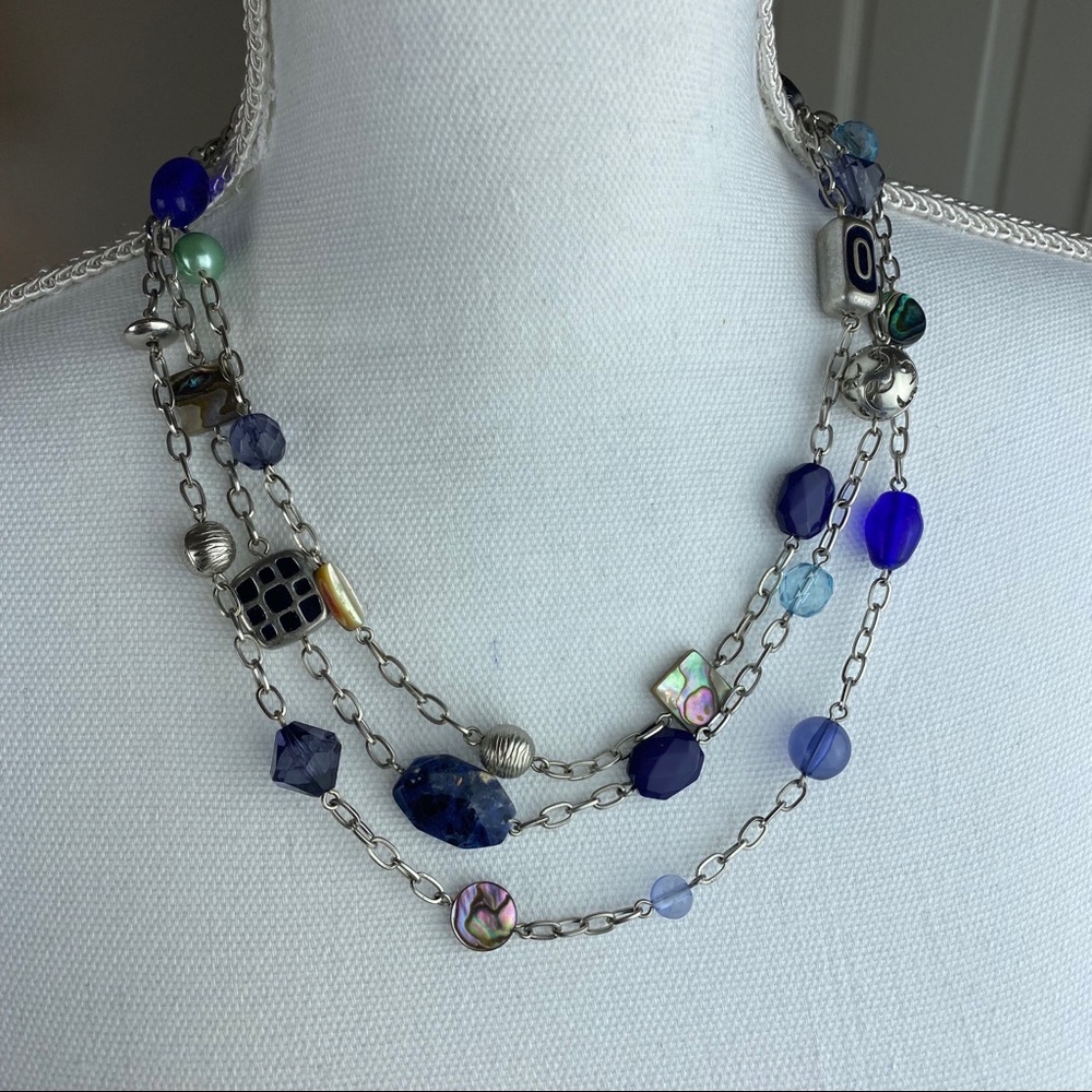 LIA SOPHIA BEADED NECKLACE - EUC